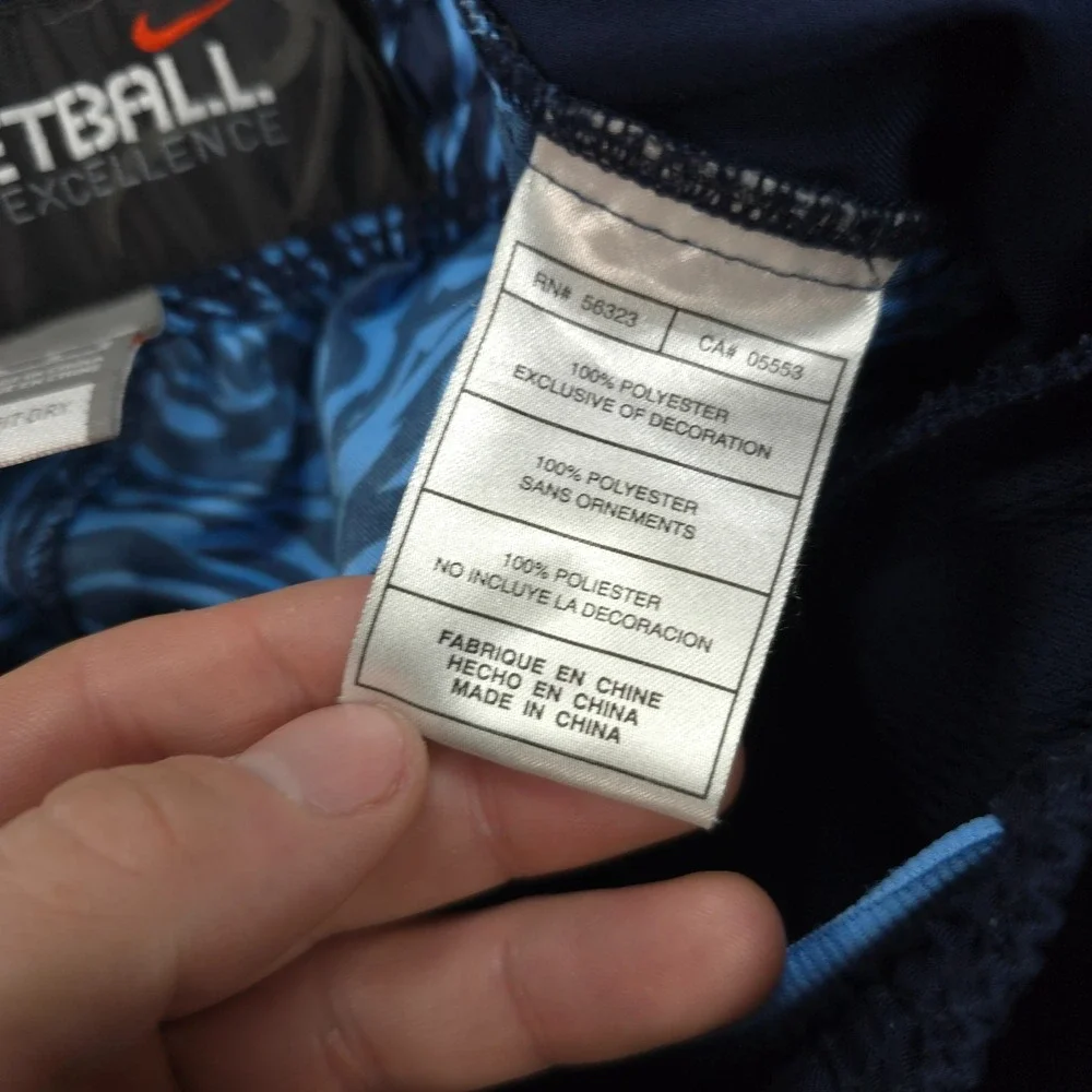 Vintage Nike Pants Mens L Blue Kobe Bryant‎ Mamba Basketball Warmup Logo RARE